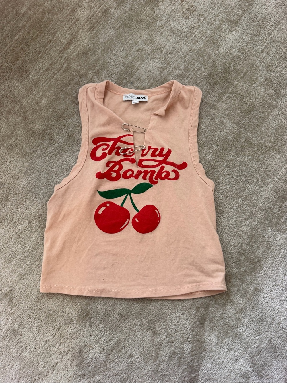 Cherry Graphic Crop Top